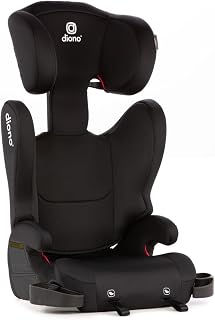 Diono Cambria LE, 2-in-1 Belt Positioning Booster Seat,Backless and High-Back Booster seat for Children from 40—120 lb,17" Wide,6 Headrest Positions,Lightweight with Latch,Black