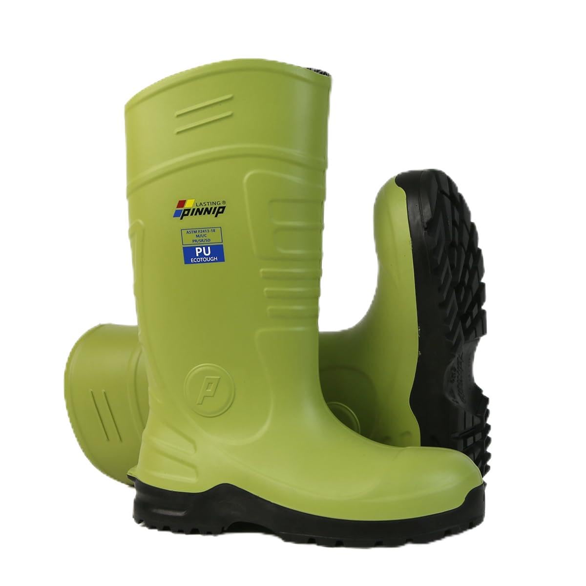 PU Rubber Work Boots Category S5 with Steel Cap - Waterproof, Non-Slip and Punct