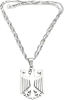 Adler Kette Silberfarbene Halskette Mit Markantem Anhänger Für Herren Damen, Handpoliertes Modisches Accessoire