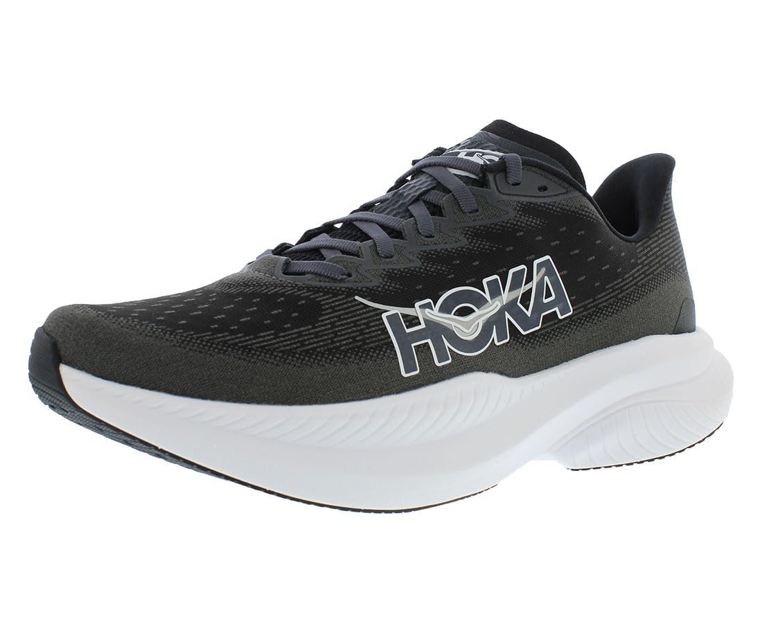 HOKA ONE ONE Men's Shoes Mach 6, Black/White, 9 UK