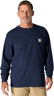 Carhartt T-Shirt with Pocket Long Sleeve and Loose Fit Men's T-Shirt