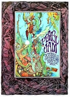 Pearl Jam Fan Poster Original Tribute Historic 1st Show Off Ramp Cafe Seattle '90 Signed Bob Masse COA