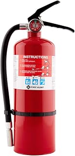 First Alert Fire Extinguisher, Heavy Duty for Home &amp; Commercial Use | HOME2PRO Rechargeable Compliance Unit, UL RATED 2-A:10-B:C, Red, 1-Pack