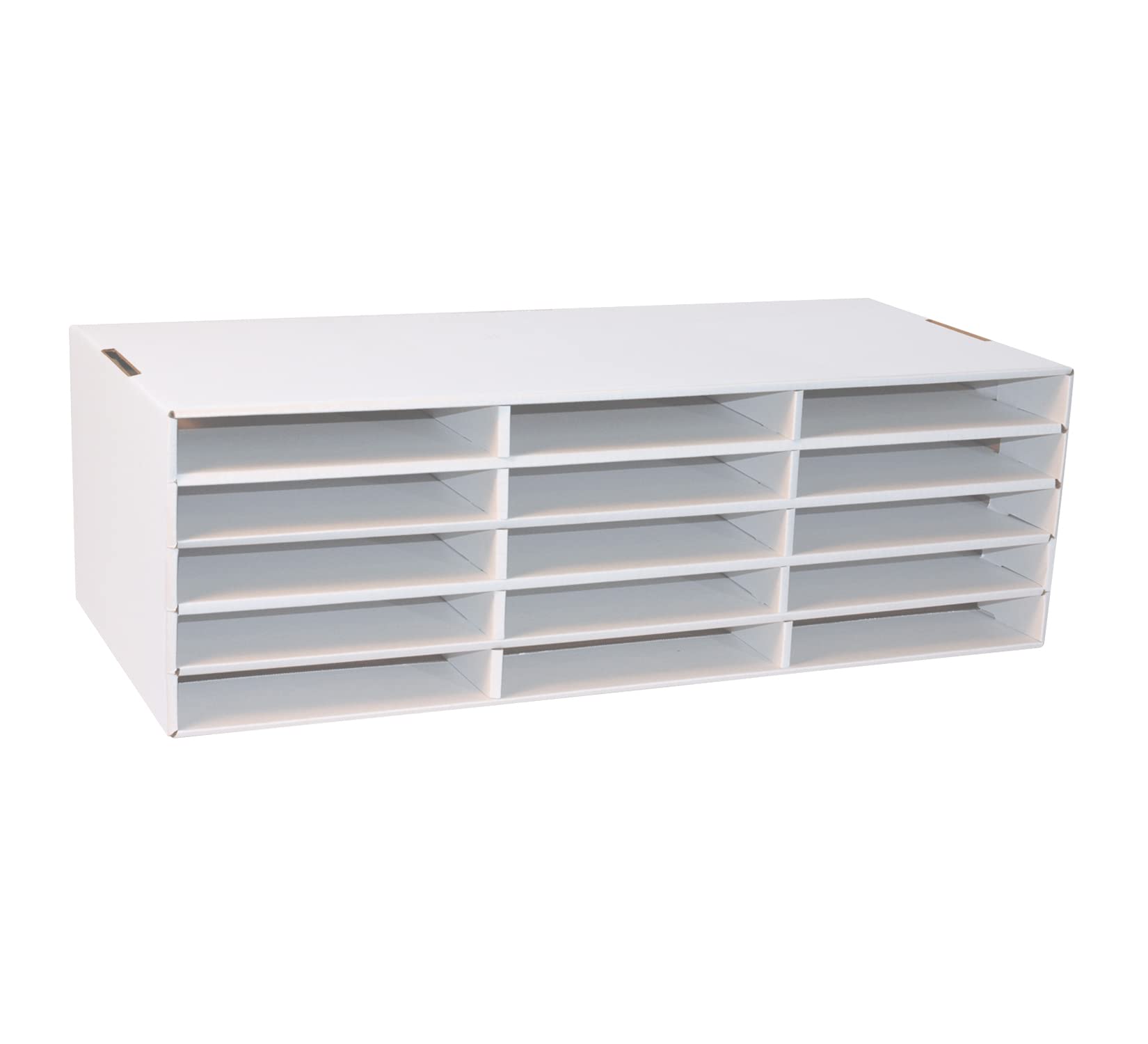 Classroom Keepers 9" x 12" Construction Paper Storage, 15-Slot, White, 9-3/8"H x