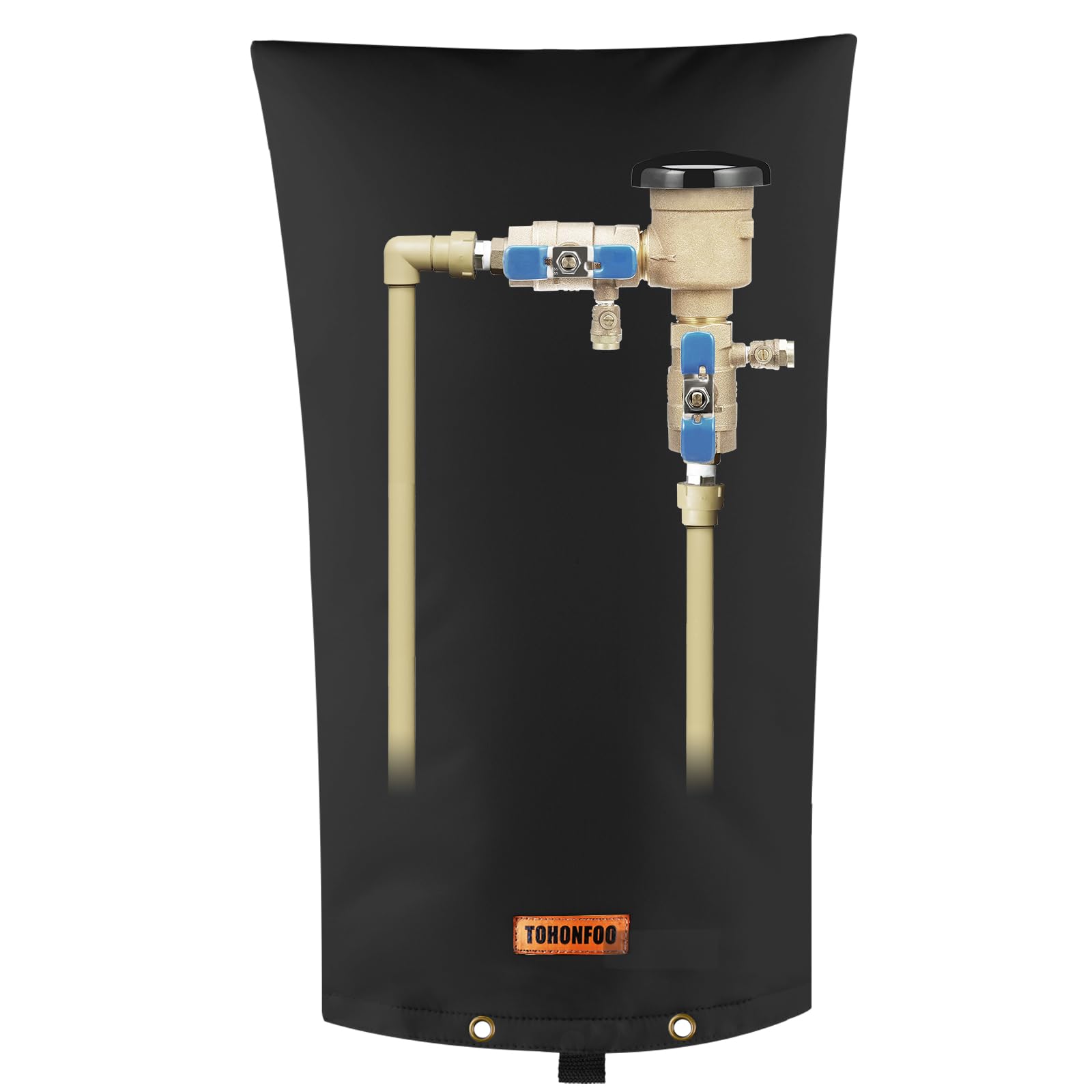 TOHONFOO Backflow Preventer Cover, Pipe Freeze Insulation, 14"Wx26"H, Black | 5‑