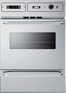 Summit 24" Gas Wall Oven, Stainless Steel- TTM7882BKW | 2.92 cu.ft.Capacity Gas Oven, Made in the USA. designed to fit 34 1/8" H x 22 3/8" W x 23" D cutouts