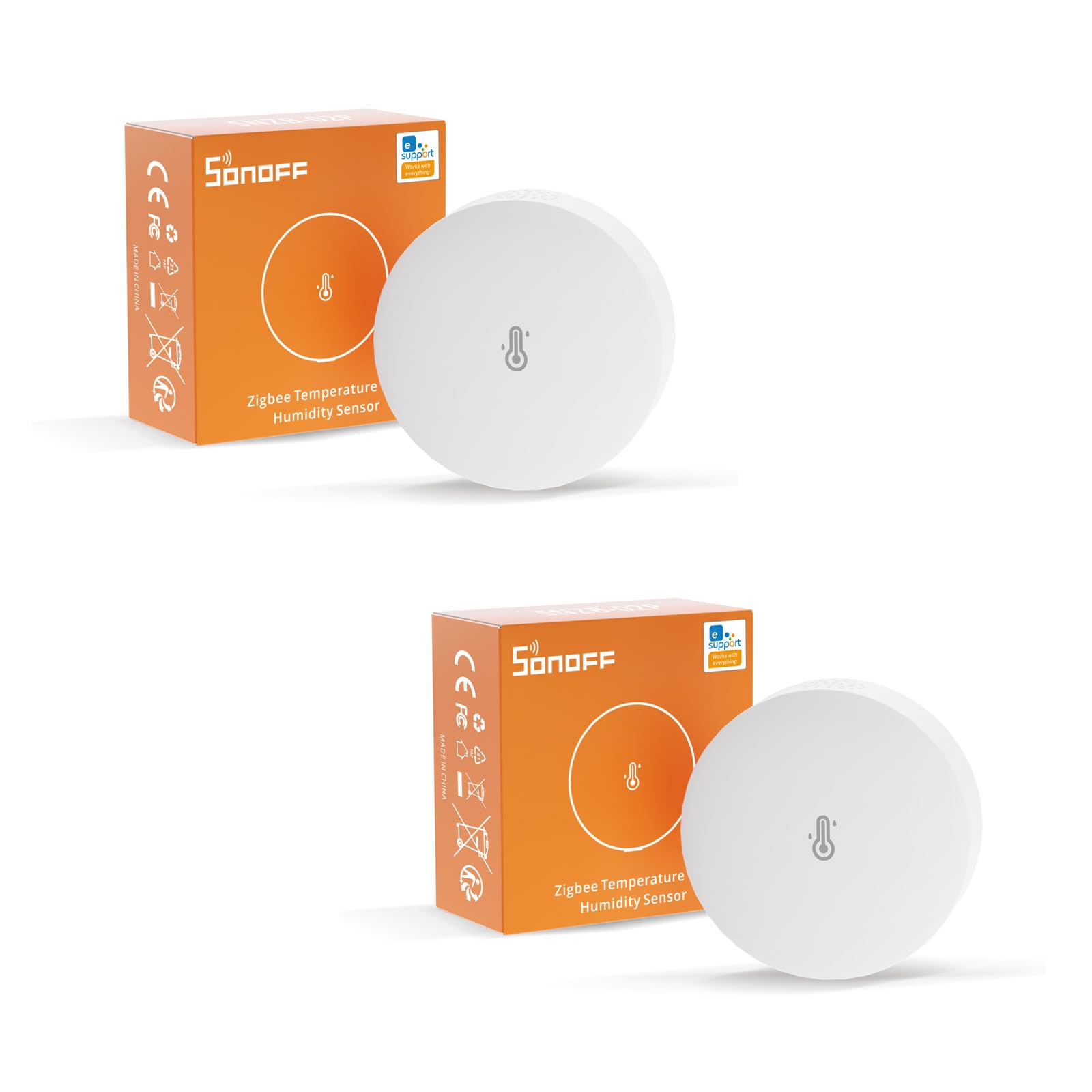 SONOFF 2 Pack SNZB-02P Zigbee Temperature and Humidity Sensor, Smart Temperature