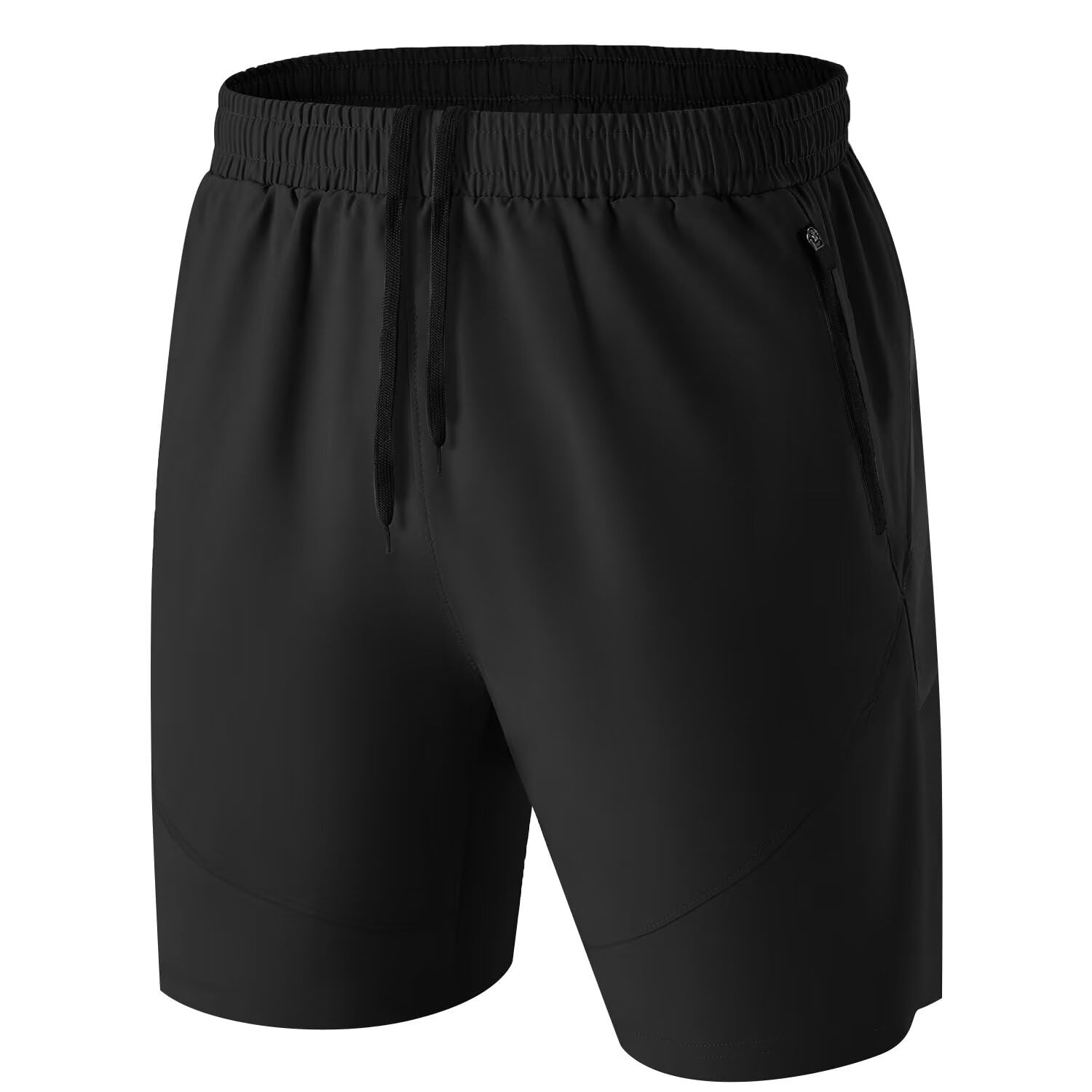 HMIYA Mens Running Shorts Sport Gym Breathable Zip Pockets