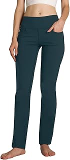 Safort Women's Yoga Pants Long Sports Trousers Casual Stretch Jogging Pants High Waist Trousers Straight Leg Trousers with Pockets