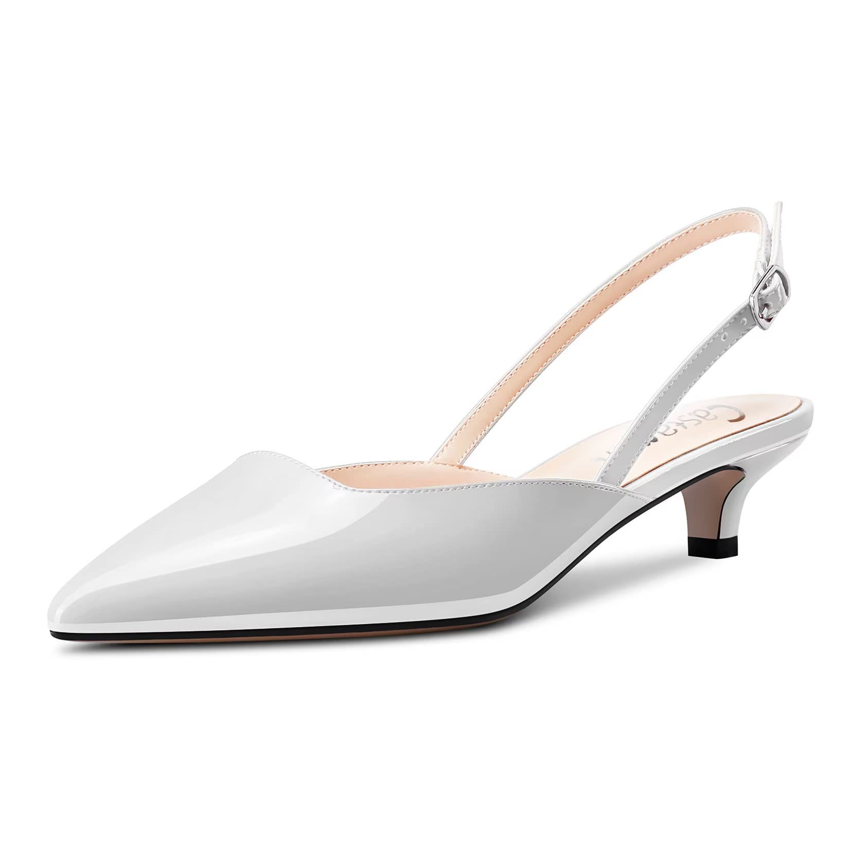 Castamere Women's Stockings Kitten Heel Heel Pointed Toe Sandals Slip-On Slingba