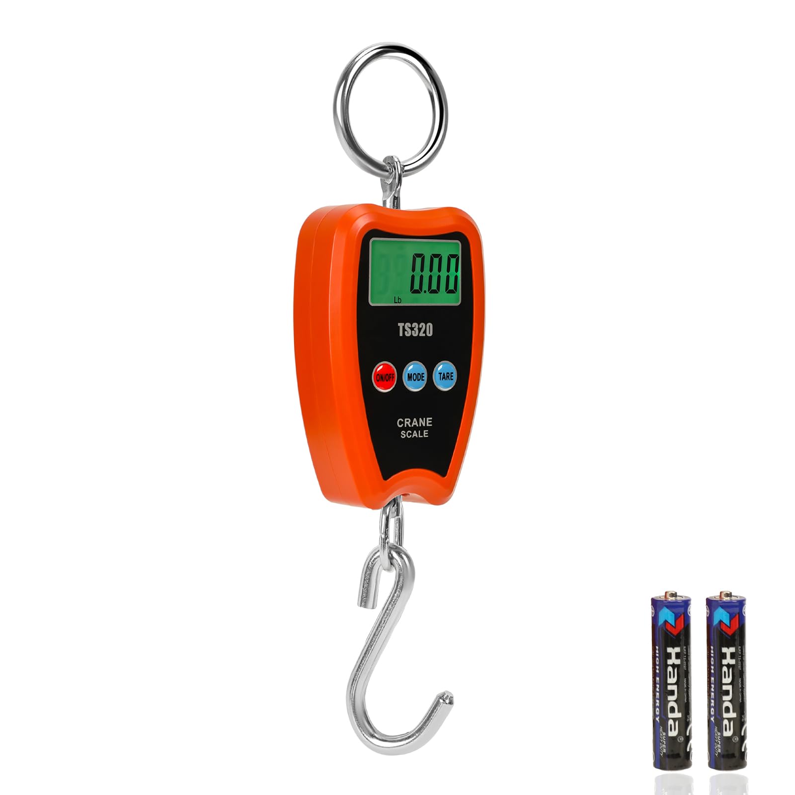 Outmate 440lb/200kg Digital Crane Scale - Compact LCD Handheld Hanging Scale for