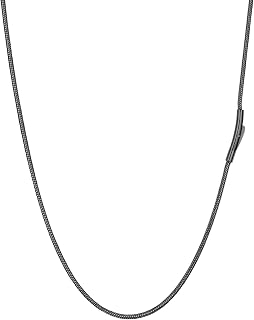 FaithHeart Men's Round Snake Chain Stainless Steel
