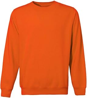 WORK IDEA Men's Crew Neck Sweatshirt, Regular Fit Midweight Casual Pullover Jumper, Soft Cotton Blend Long Sleeve Top for Daily Wear, Multiple Colours Available