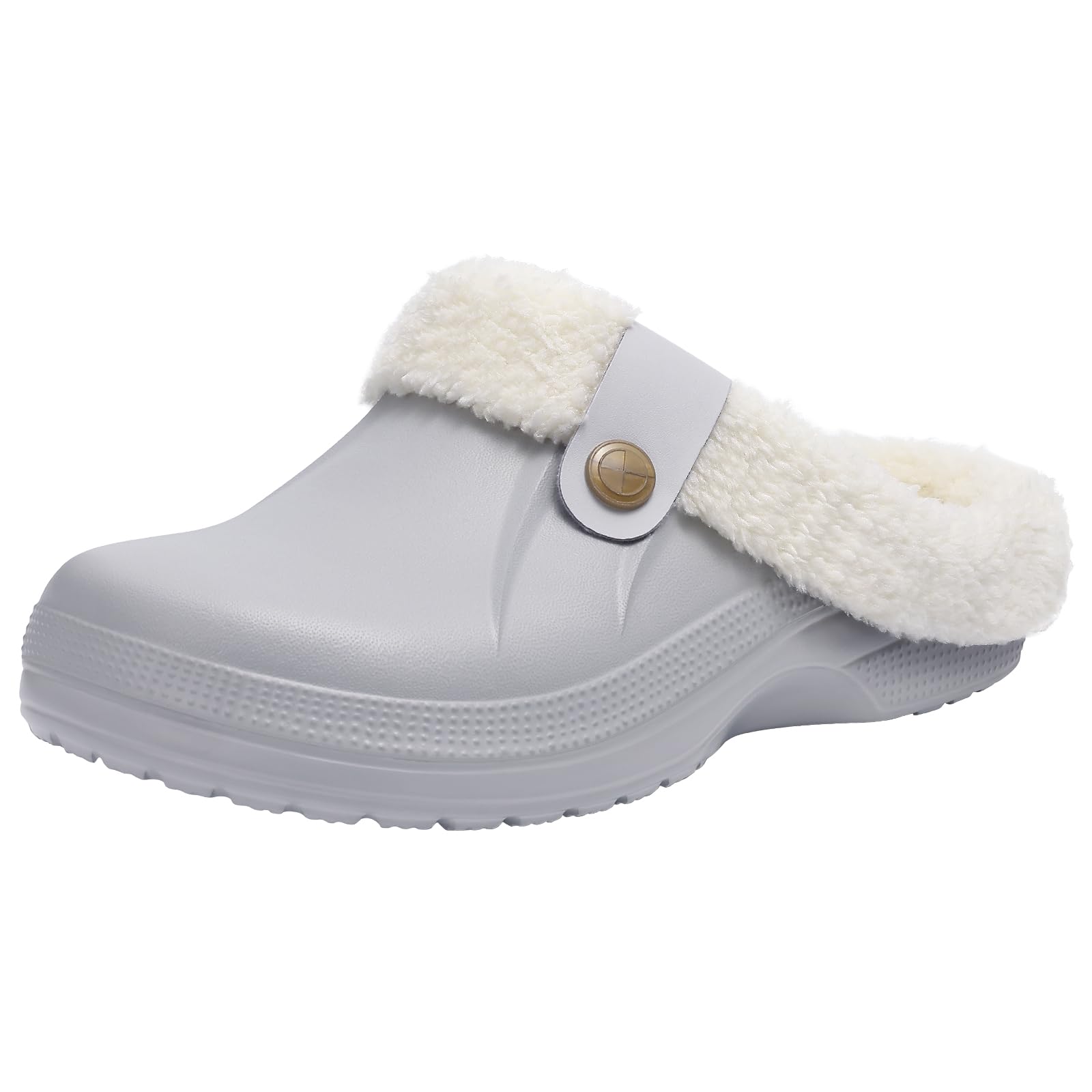 Beslip Fur Lined Clogs for Women & Men Fuzzy Slippers with Memory Foam