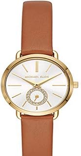 Michael Kors Women's stainless steel quartz watch with leather strap