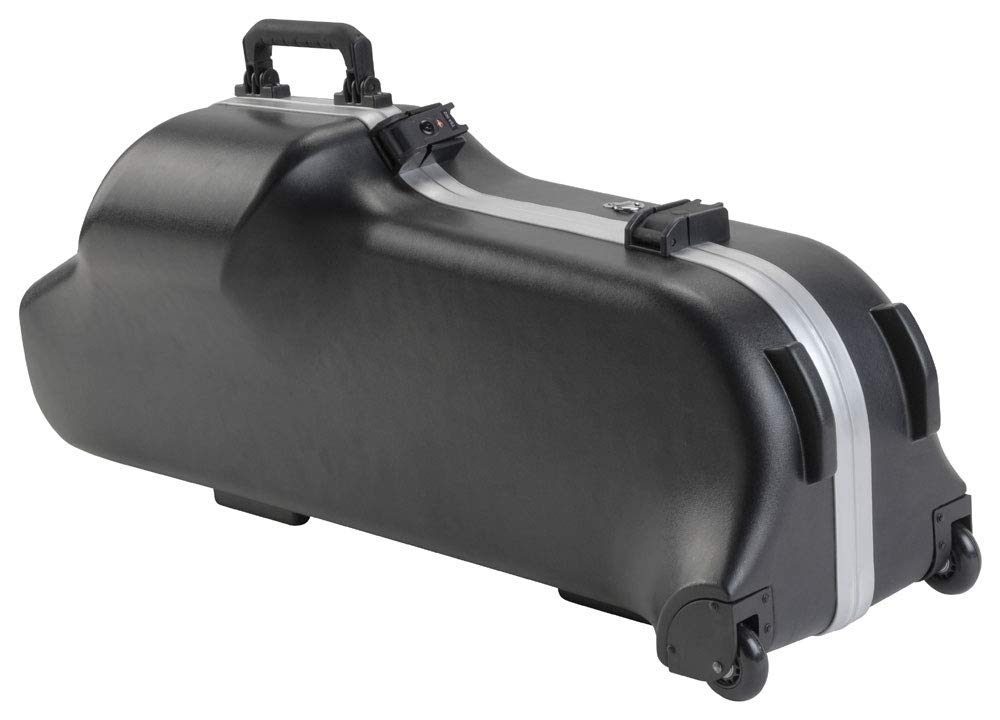 SKB 1SKB-455W Contoured Pro Baritone Sax Case With Wheels (Renewed) | rugged stu