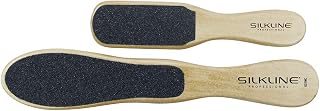 SILKLINE PROFESSIONAL Two-Sided Foot File, Full and Mini Size Duo | Oak Wood Handle
