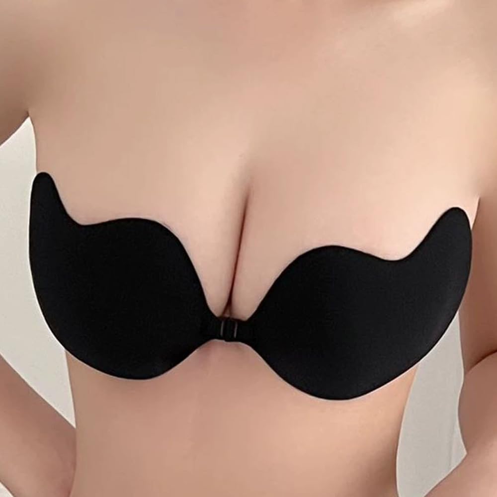 1 x Women Invisible Push Up Bra Backless Reusable Silicone Self Adhesive Straple