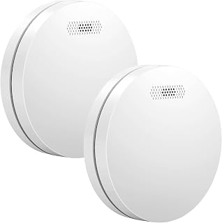Aroha Link Interconnected Heat/Smoke Detector - 10 Year Battery - Fire Alarm, Smoke Sensor for Home - 2 Pieces