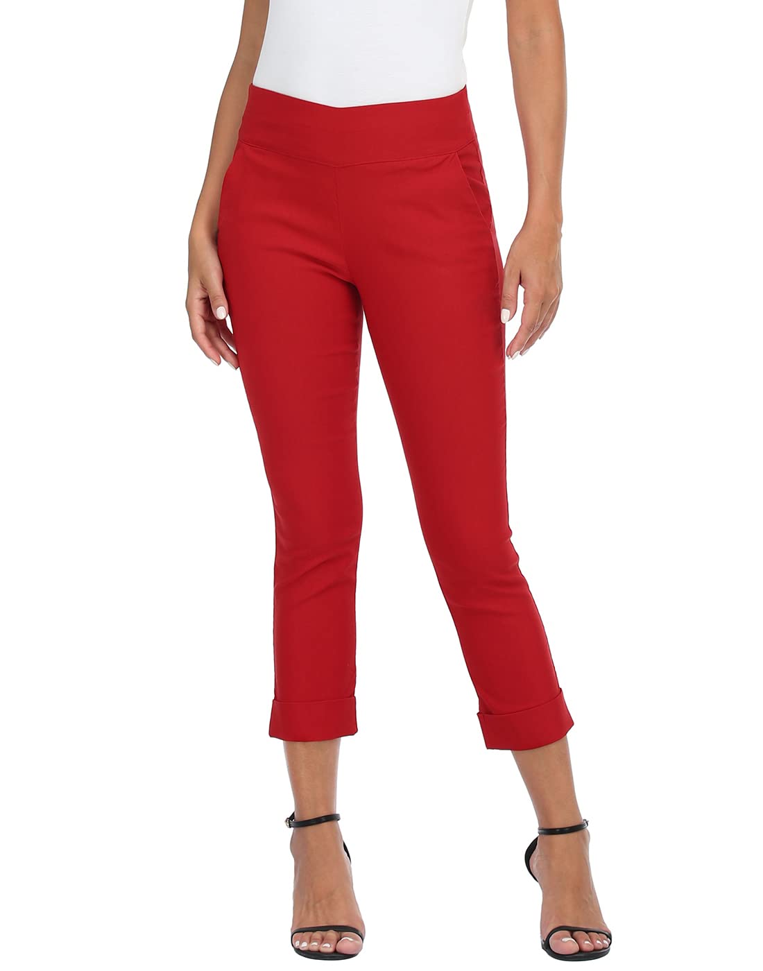 HDE Women's Capri Casual Pants