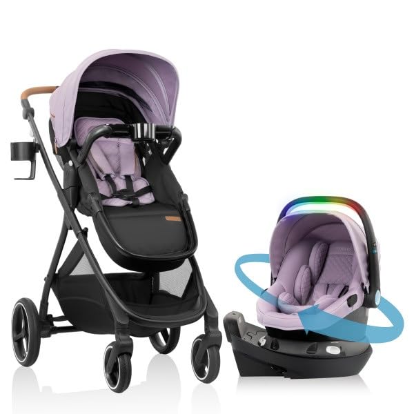 Evenflo Shyft Intuiti+ Travel System w/ Revolve180 LiteMax NXT Rotating Car Seat