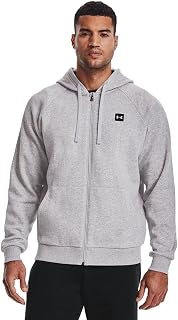 Under Armour Men's Ua Rival Cotton Fz Hoodie Sporty Sweat Jacket, Warm Hoodie with Full Zip (Pack of 1)