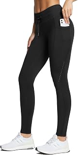 baleaf Womens Fleece Leggings Waterproof High Waisted Thermal Pants with Pockets