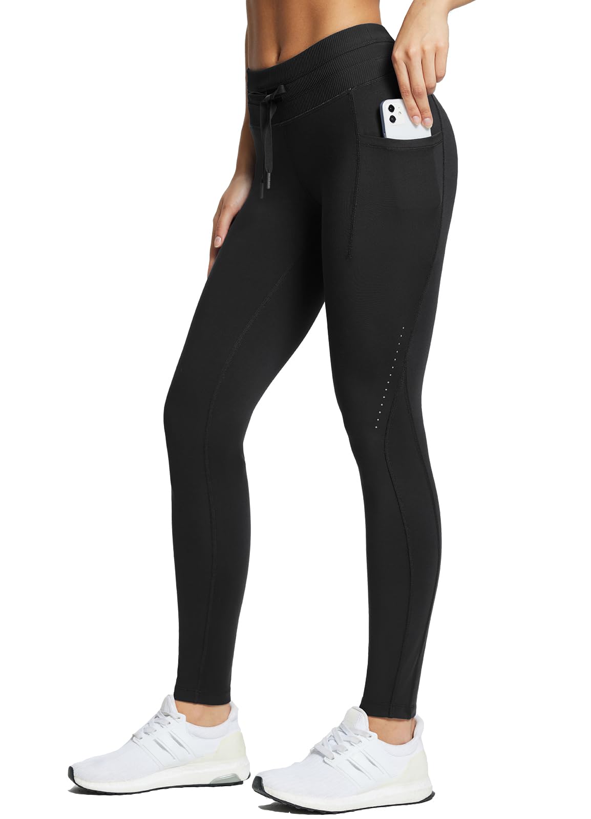 baleaf Womens Fleece Leggings Waterproof High Waisted Thermal Pants with Pockets