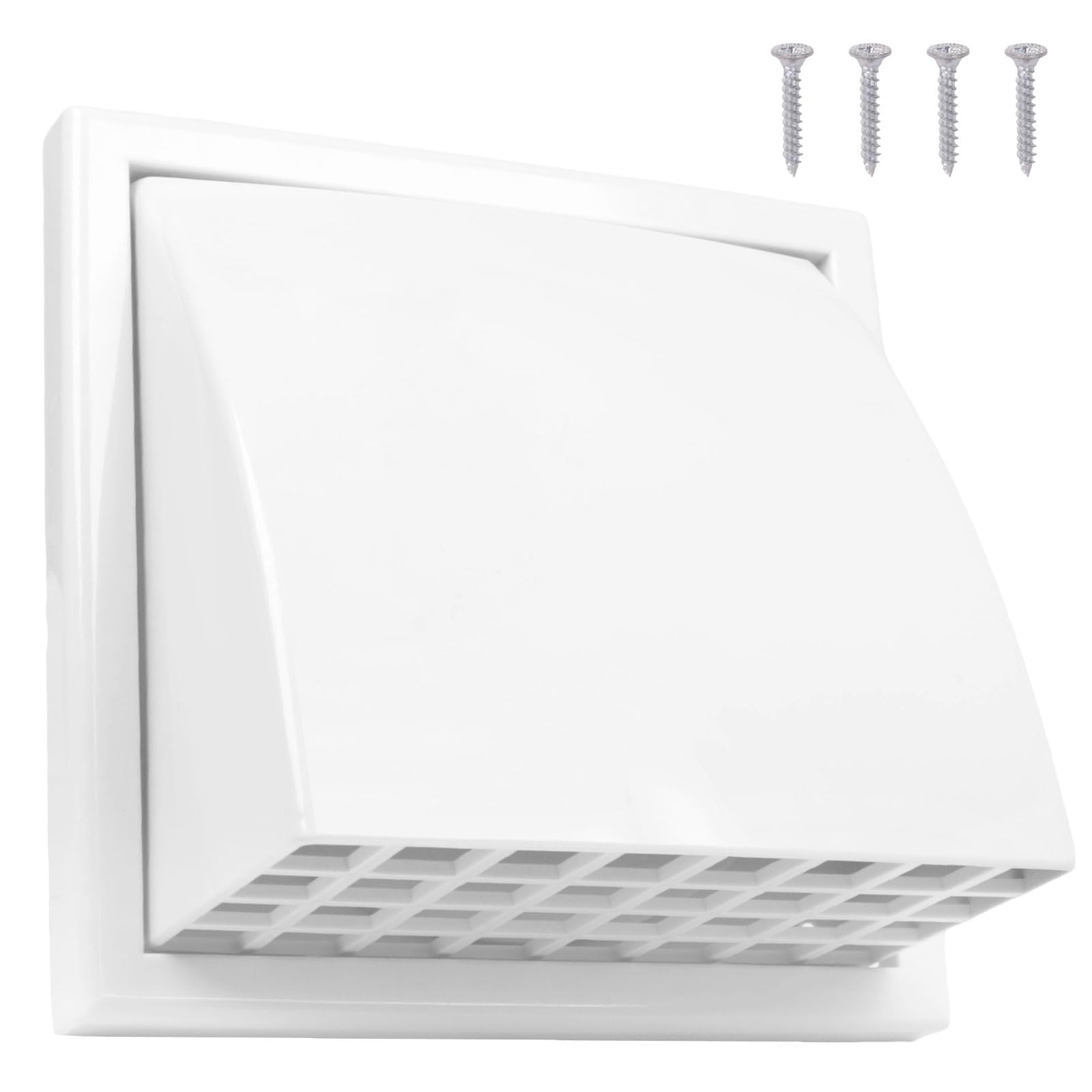 6 Inch Exhaust Hood Vent Cap, HVAC Exhaust Vent Duct Cover with Rain Cover, Drye