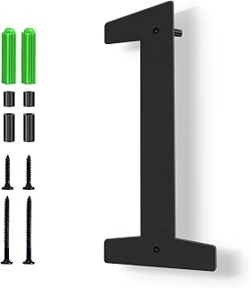 3" 4" 5" 6" 8" Stainless Steel Floating House Numbers, Metal House Numbers for Outside, Modern Address Number, Black Door Number for Mailbox, Garden, Yard, Apartment (4" 1)