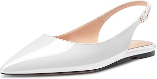 HDEUOLM Women's Flat Shoes Low Kitten Heel Lace Pumps Slip-on Slingback Office Shoes Party Dress