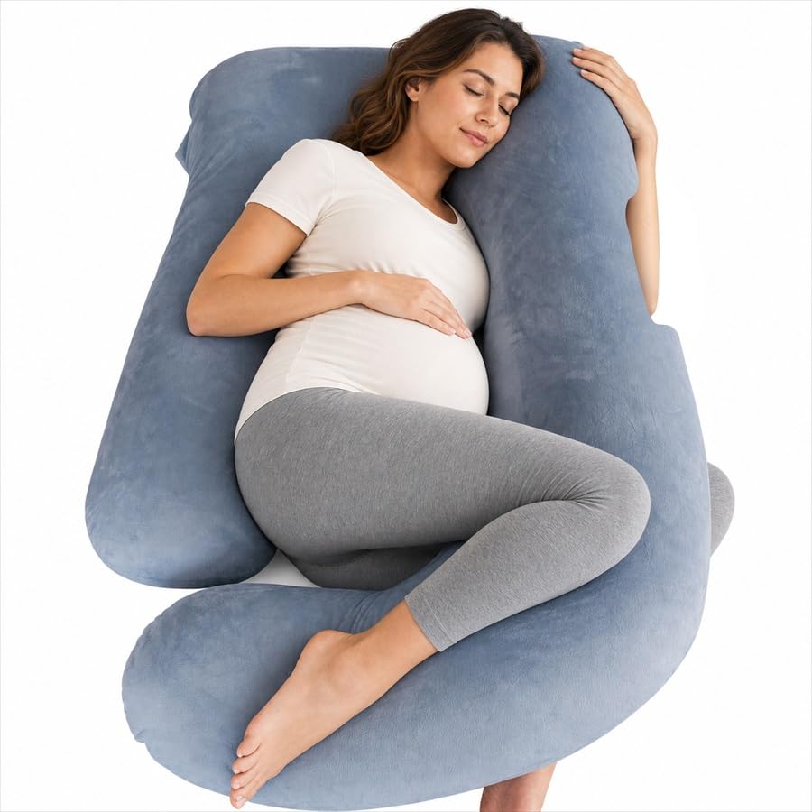 MOON PARK Pregnancy Pillows for Sleeping - 57 Inch U Shaped Full Body Maternity 