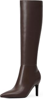 Easyfox Knee High Boots Women Pointed Toe Stiletto Heel Tall Boots