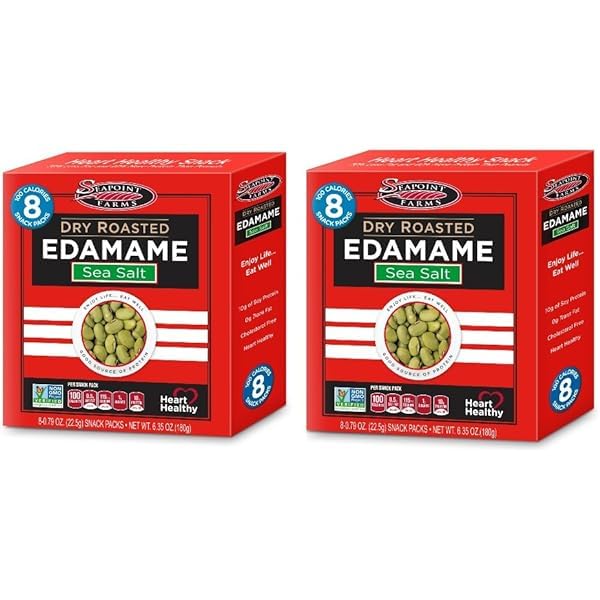 Seapoint Farms Edamame Dry Roasted Lightly Salted, 8 - 0.79 oz Snack Packs (6.35