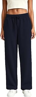 Sweatpants for Women Elastic Waist Wide Leg Jogging Pants with Pockets Casual Lounge Track Sweat Pants Athletic Baggy Joggers