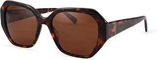 ZENOTTIC Trendy Polarized Sunglasses for Women: Designer Hexagon Shades for Ladies - Retro Sun Glasses with UV400 Protection