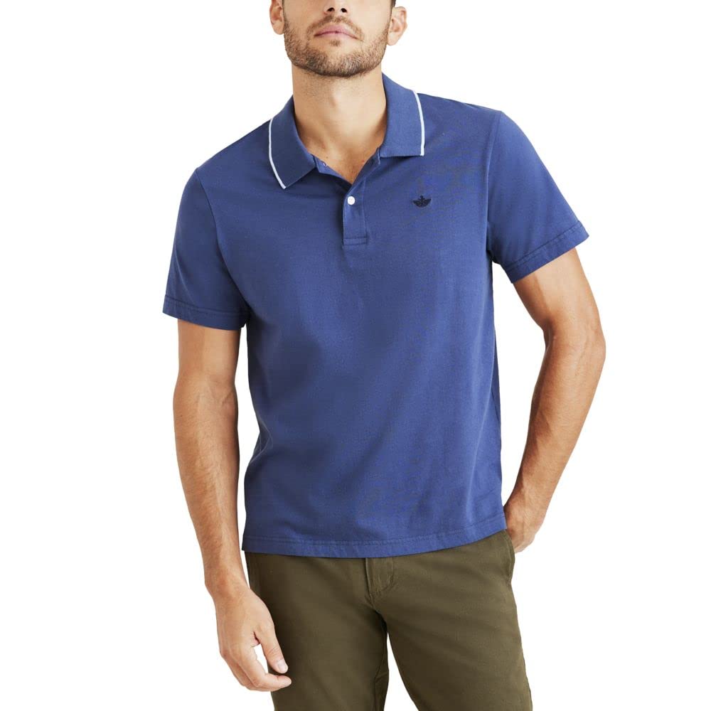 Dockers Mens Short Sleeve Perfect Performance Polo (Regular and Big & Tall)