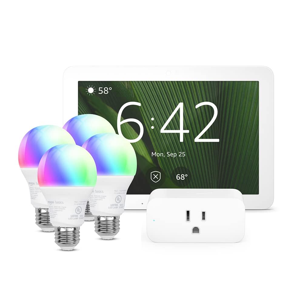 Smart Home Starter Kit | Includes Echo Hub, Amazon Smart Plug and 4 Amazon Basic