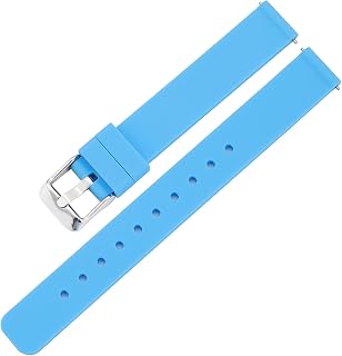 Rihahisy Silicone Watch Straps for Men, 12mm, 14mm, 16mm, 17mm, 18mm, 19mm, 20mm, 21mm, 22mm, 24mm, 26mm, Quick Release Replacement Bands with Stainless Steel Buckle, Soft