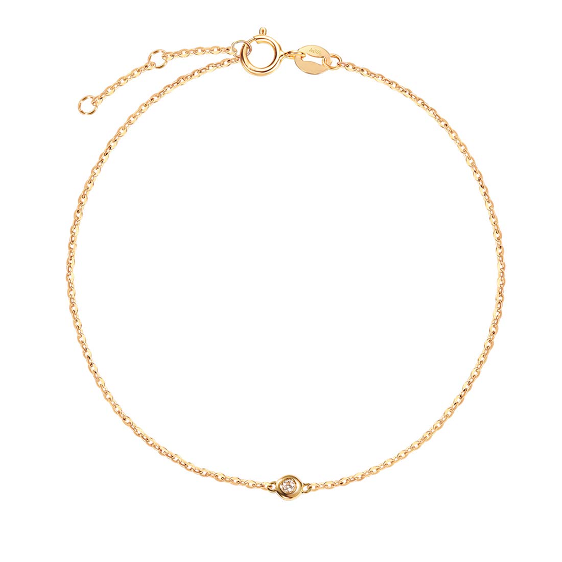 FANCIME K18 Gold Diamond Bracelet, Women's, 18K Gold, Lab Grown Diamond, 1