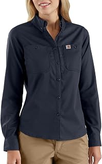 Carhartt Women's Rugged Professional Long Sleeve Shirt – Dirt-Resistant Long-Sleeved Shirt Made from Medium Weight Fabric