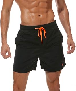 Tansozer Mens Swim Shorts Waterproof Beach Shorts Quick Dry Surfing Shorts with Mesh Lining Swim Trunks