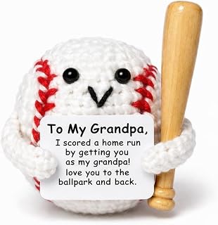 YACO STORE Grandpa Gifts for Father Day, Birthday Gifts for Grandpa, Positive Handmade Crochet from Granddaughter and Grandson