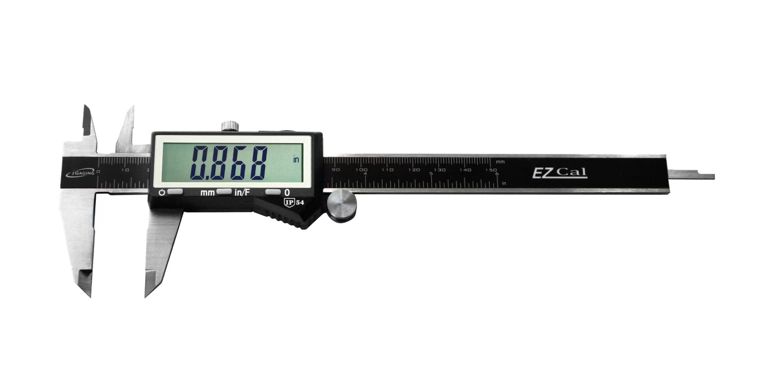 iGaging IP54 Electronic Digital Caliper 0-6" Display Inch/Metric/Fractions Stain