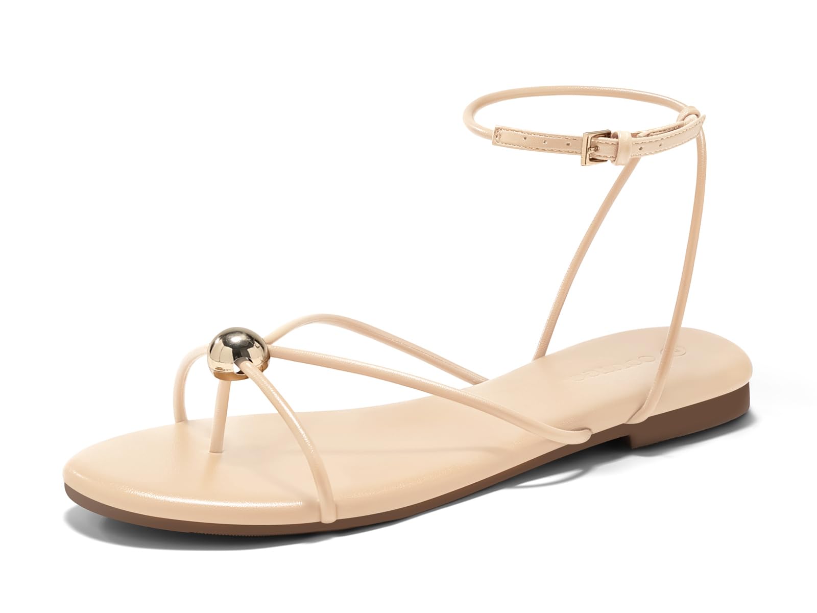 Coutgo Women Flat Sandals Ankle Strap Open Toe Summer Beach Sandals