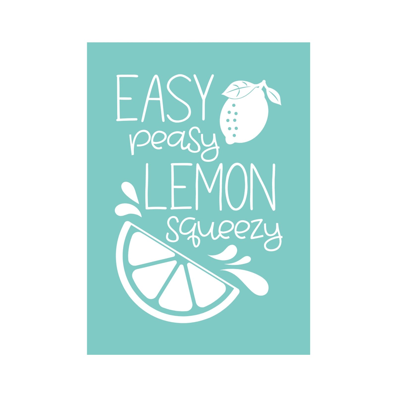 Easy Peasy Silk Screen Stencil,Lemon Pattern Reusable Self Adhesive Mesh Stencil