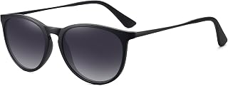 WOWSUN Polarized Sunglasses for Women Vintage Retro Round Mirrored Lens