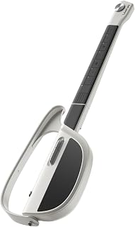 LiberLive C1 Stringless Smart Guitar, Foldable Travel Accompaniment Guitar, App Interactive Chord Sheets, Built-in Drum Machine & Bassline for Solo Performance, For Adults & Teens (White)