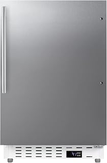 Summit Appliance ALR46WSSHV 20" Wide Built-In All-Refrigerator, ADA Compliant, Adjustable Thermostat, Removable Door Racks, Automatic Defrost, 3.53 cu.ft Capacity, Temperature &amp; Door Alarms