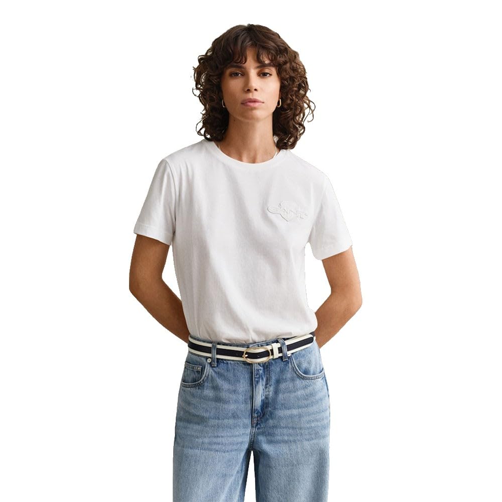 GANT Reg Tonal Shield Ss T-shirt Camiseta Mujer